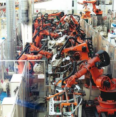机器人点焊生产线